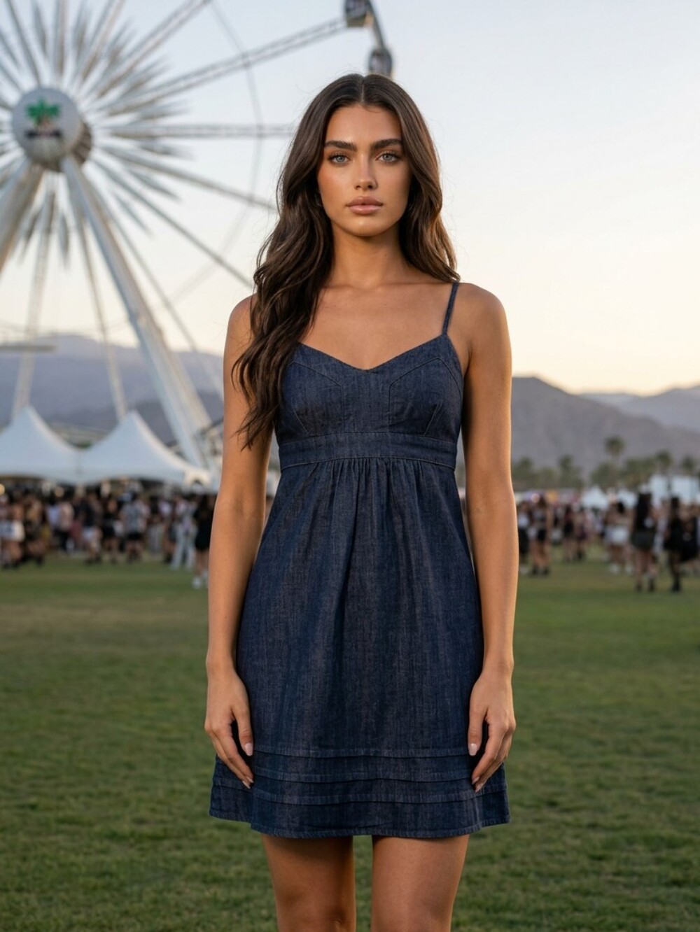 Calvin Klein Vtg dark M wash sundress. Size M
